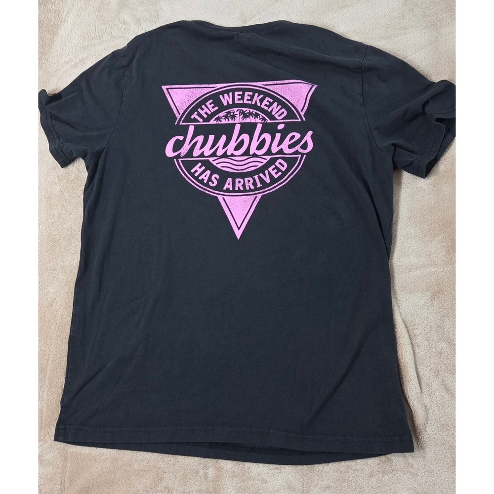 Chubbies Shirt Men's Size Medium Color Blue "The Weekend Has Arrived" Tee GOOD - Picture 1 of 8